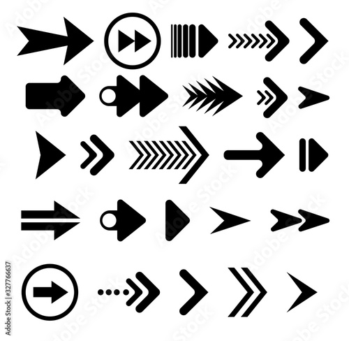 Arrow vector icon set. Signs Direction Icon Set. Arrow symbol.