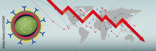 Corona Virus Downturn Worldwide Chart Header
