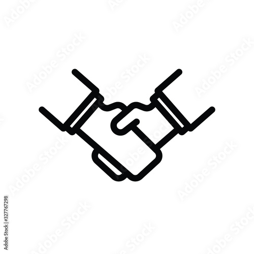 Shacked hand icon vector