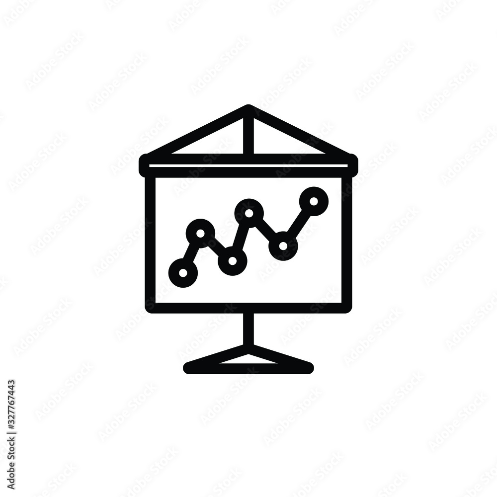 graph board monitor icon vector