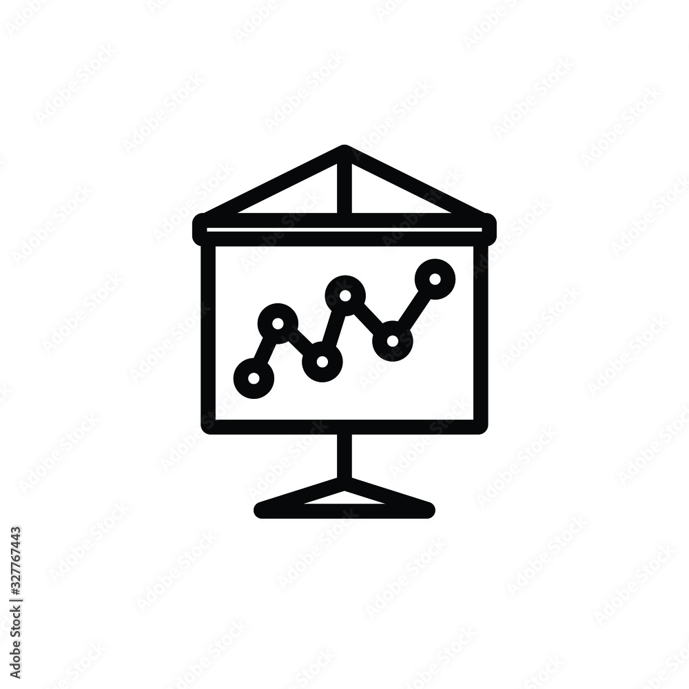 graph board monitor icon vector graph board monitor icon vector