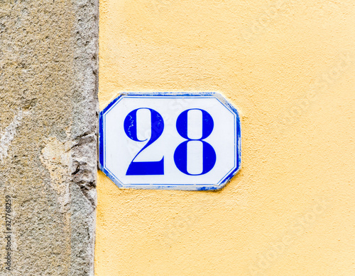 house number twenty eight 28 photo