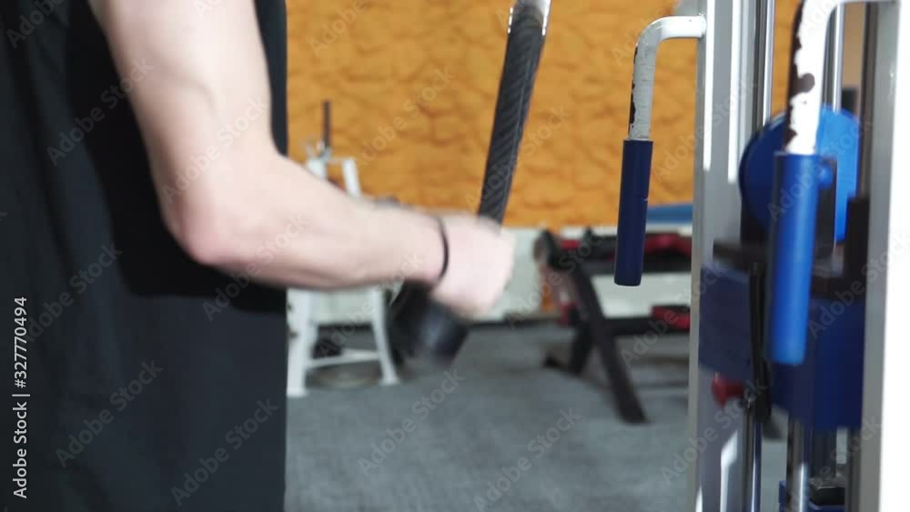 Guy bodybuilder in the gym Guy bodybuilder in the gym