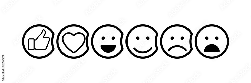 Emoticons web icons. Emojis collection, isolated on white background. Emoticons set. Emoji faces. Web icons in modern simple flat design. Smiley faces vector icons. Vector illustration Emoticons web icons. Emojis collection, isolated on white background. Emoticons set. Emoji faces. Web icons in modern simple flat design. Smiley faces vector icons. Vector illustration