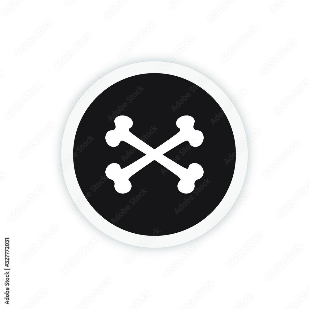 Bones crossed icon design isolated on white background. Vector illustration Bones crossed icon design isolated on white background. Vector illustration