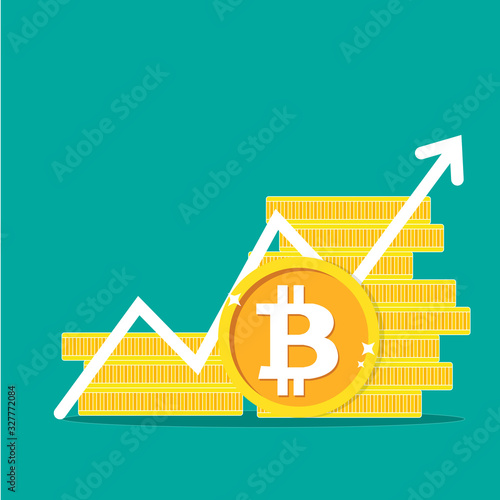 Bitcoin growth concept