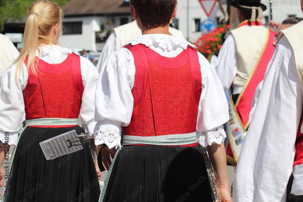 Traditional costumes of Val Gardena, Italy