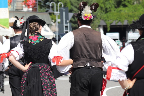 Traditional costumes of Val Gardena, Italy