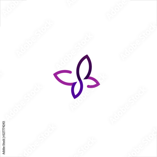 S letter logo butterfly design beauty © Bintang