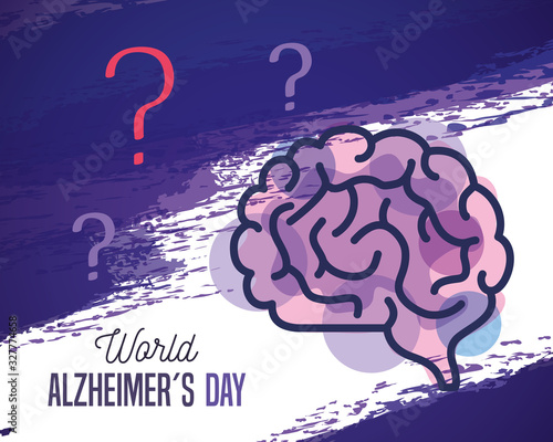 world alzheimer day with brain vector illustration design