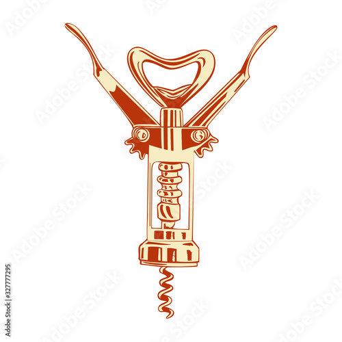 Corkscrew vector logo design template. winemaking or wine icon.