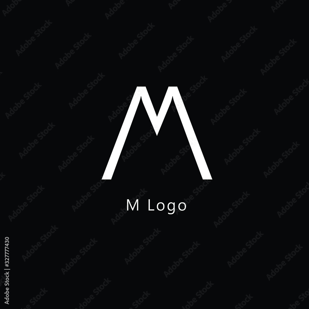 Creative and Minimalist Letter M Logo Design Icon |Editable in Vector Format in Black and White Color Creative and Minimalist Letter M Logo Design Icon |Editable in Vector Format in Black and White Color