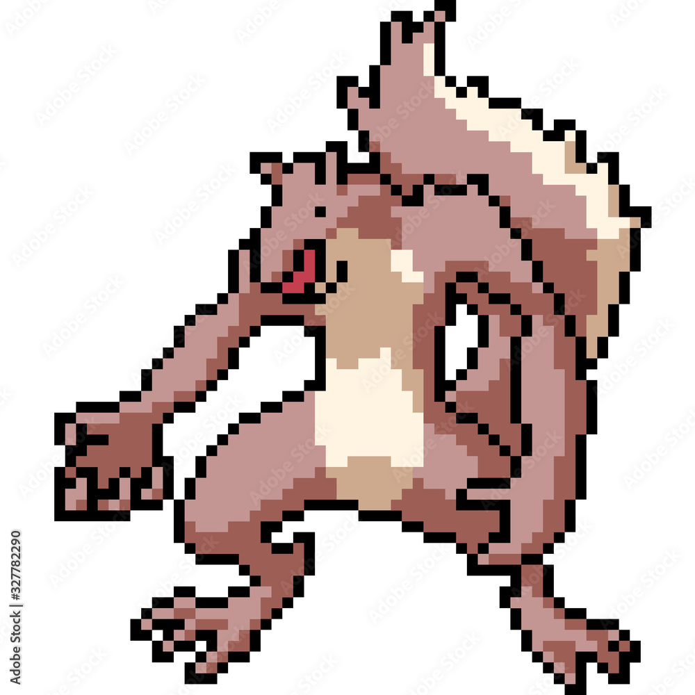 vector pixel art isolated squirrel monster vector pixel art isolated squirrel monster