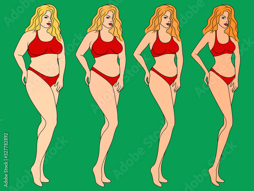 Charming lady on the way to slimming