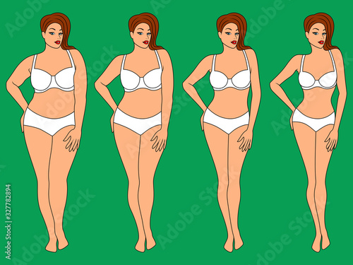 Charming woman on the way to slimming