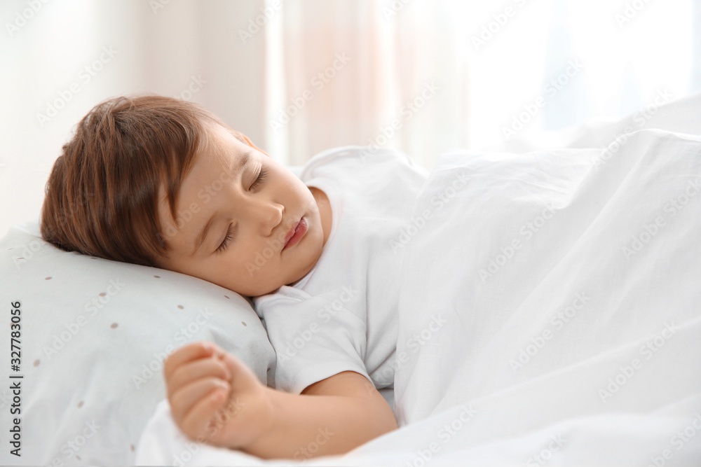 Cute little baby peacefully sleeping at home. Bedtime Cute little baby peacefully sleeping at home. Bedtime