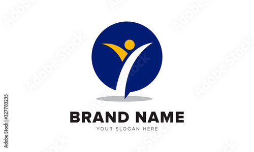 Letter Y Young Human Consulting Company Abstract Logo Design Graphic Elements Template