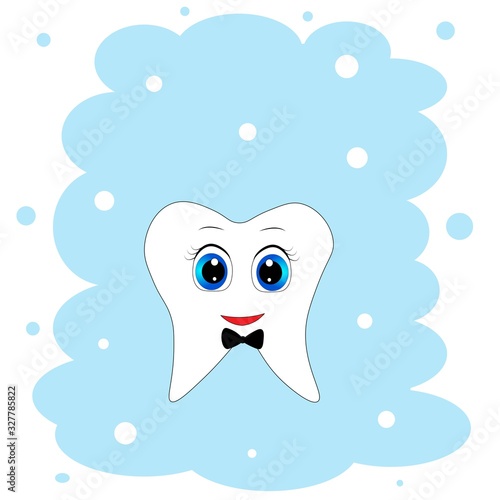 cute tooth illustration dental poster decor
