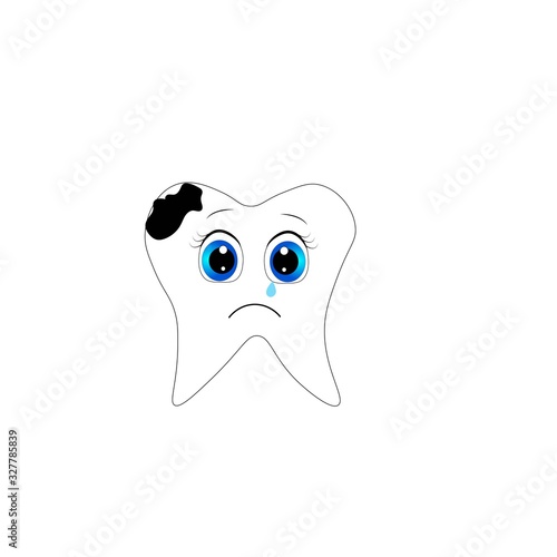 cute tooth illustration dental poster decor