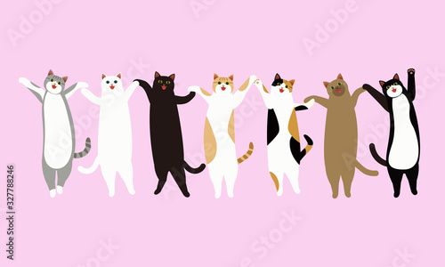 Wallpaper Mural 猫ダンス Torontodigital.ca