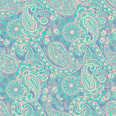 Fotobehang Paisley patronen Vintage batik paisley sierpatroon  © antalogiya