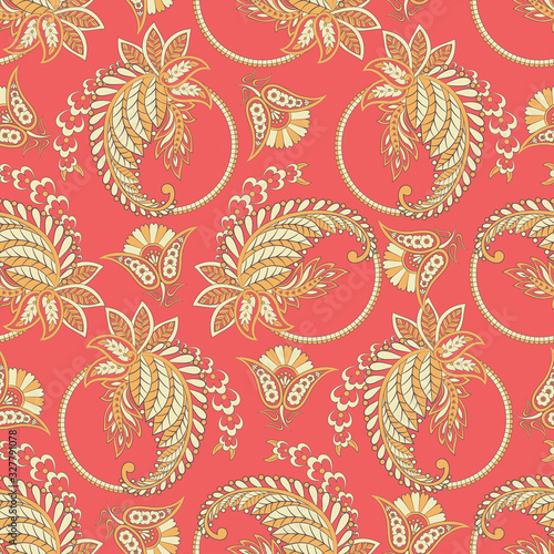 Paisley seamless pattern. Indian ornament © antalogiya