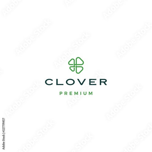 clover leaf logo vector icon illustration