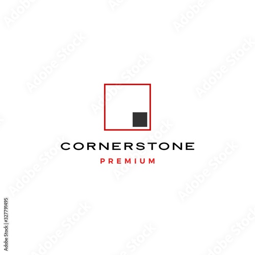 corner stone logo vector icon illustration