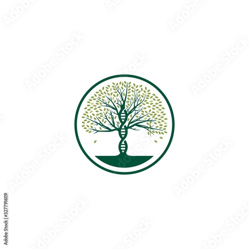 dna tree logo vector icon illustration