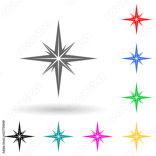 star multi color style icon. Simple glyph, flat vector of star icons for ui and ux, website or mobile application