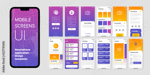  Mobile Application Design Templates Set photo