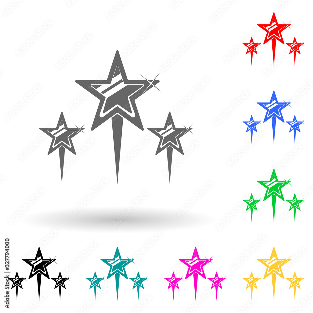 stars multi color style icon. Simple glyph, flat vector of star icons for ui and ux, website or mobile application stars multi color style icon. Simple glyph, flat vector of star icons for ui and ux, website or mobile application