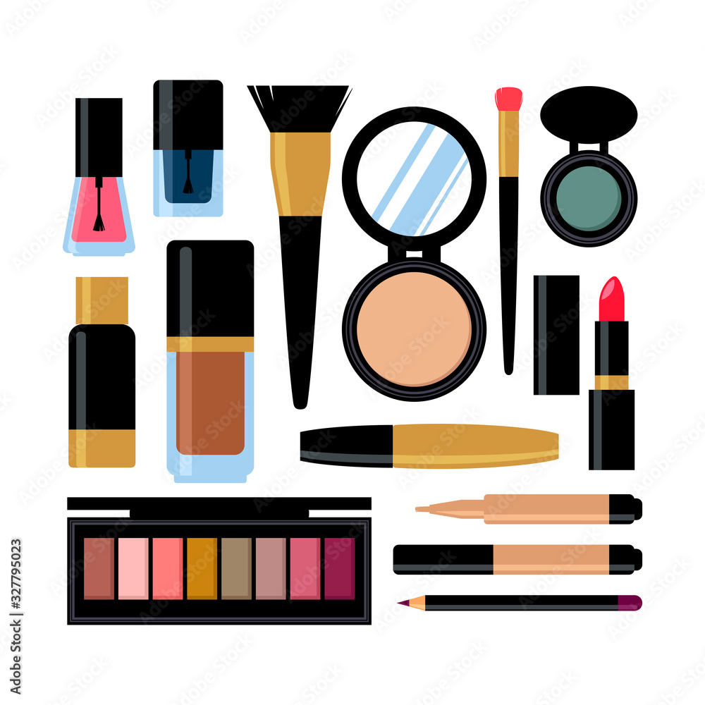 set of diiferent cosmetic products set of diiferent cosmetic products