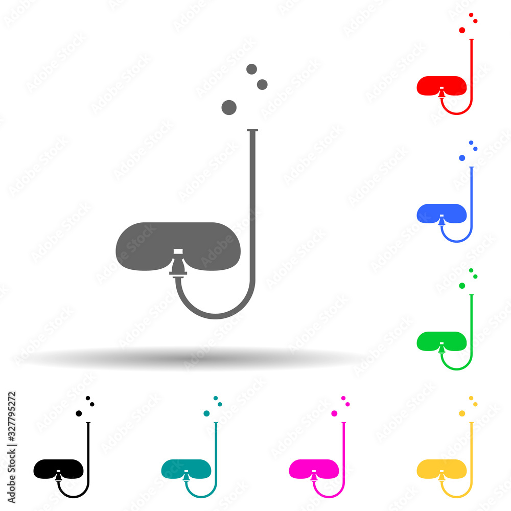 mask of a diver multi color style icon. Simple glyph, flat vector of summer pleasure icons for ui and ux, website or mobile application mask of a diver multi color style icon. Simple glyph, flat vector of summer pleasure icons for ui and ux, website or mobile application