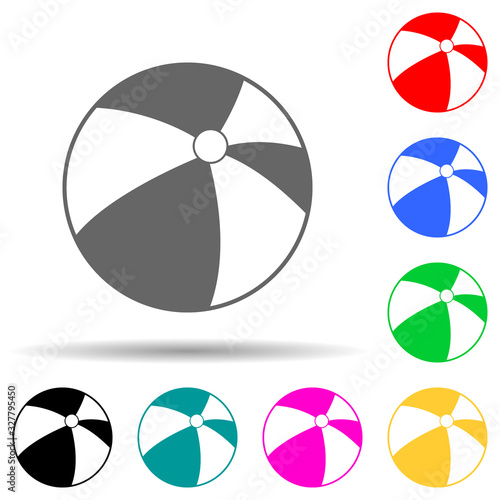 beach ball multi color style icon. Simple glyph, flat vector of summer pleasure icons for ui and ux, website or mobile application
