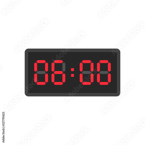 Digital Black Alarm Clock Displaying 6 00 O Clock Clipart Image Isolated On White Background Stock Vector Adobe Stock Digital Black Alarm Clock Displaying 6 00 O Clock Clipart Image Isolated On White Background Stock Vector Adobe Stock