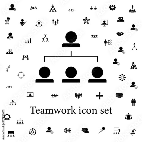 working hierarchy icon. Teamwork icons universal set for web and mobile