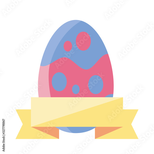 easter egg on white background