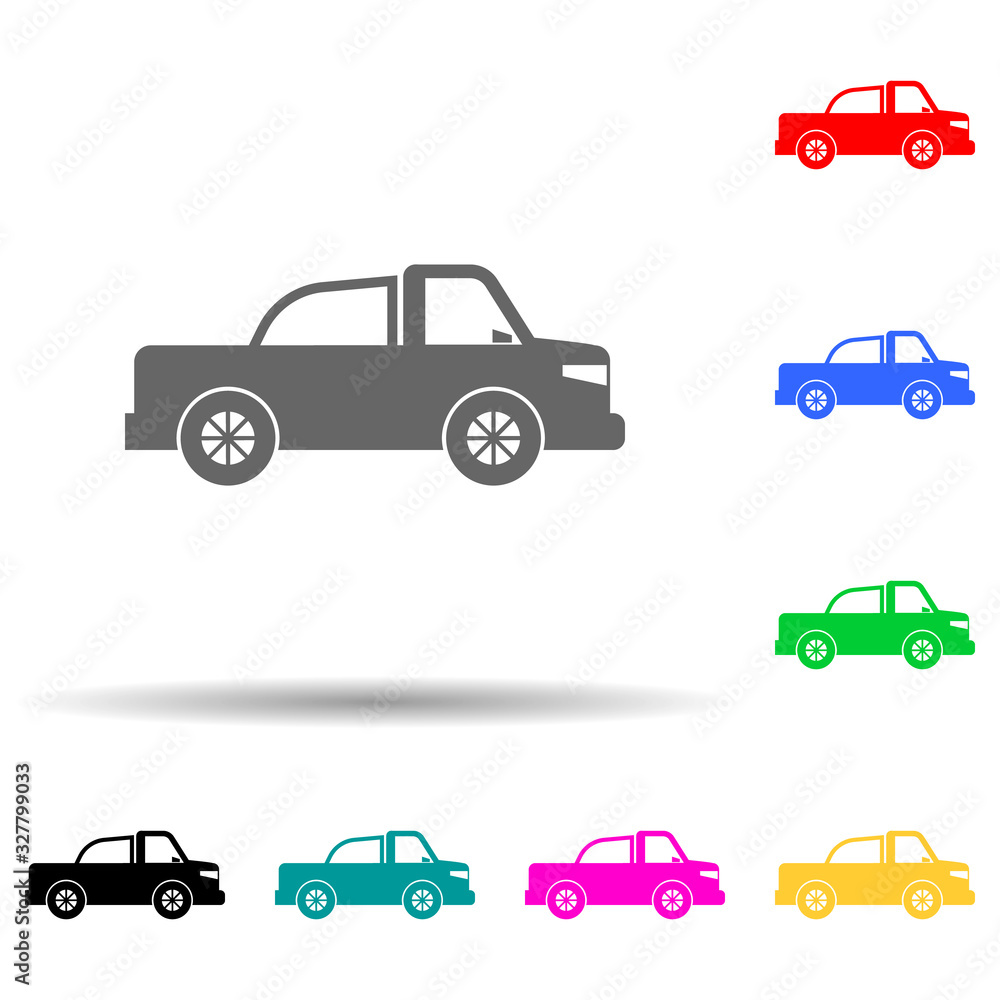 pickup multi color style icon. Simple glyph, flat vector of transport icons for ui and ux, website or mobile application pickup multi color style icon. Simple glyph, flat vector of transport icons for ui and ux, website or mobile application