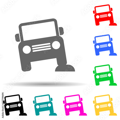 off-road car multi color style icon. Simple glyph, flat vector of transport icons for ui and ux, website or mobile application