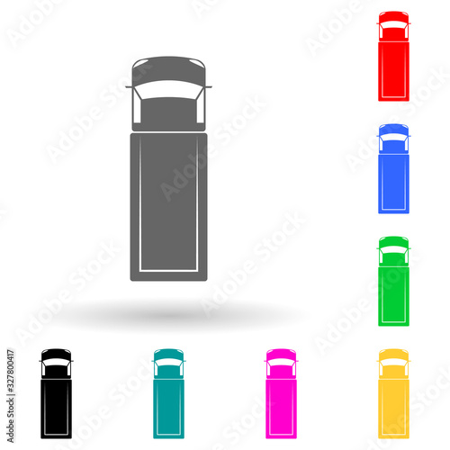 truck multi color style icon. Simple glyph, flat vector of transport view from above icons for ui and ux, website or mobile application