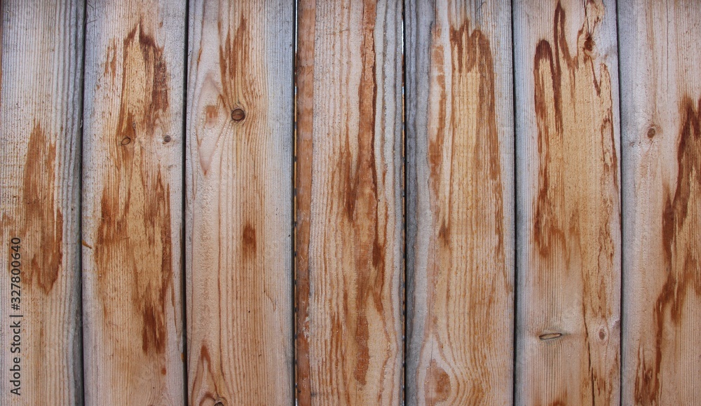 traces of stains from moisture on wooden boards