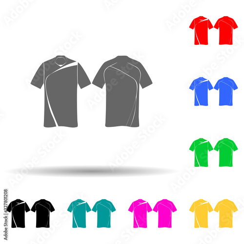 soccer jersey multi color style icon. Simple glyph, flat vector of t-shirt icons for ui and ux, website or mobile application