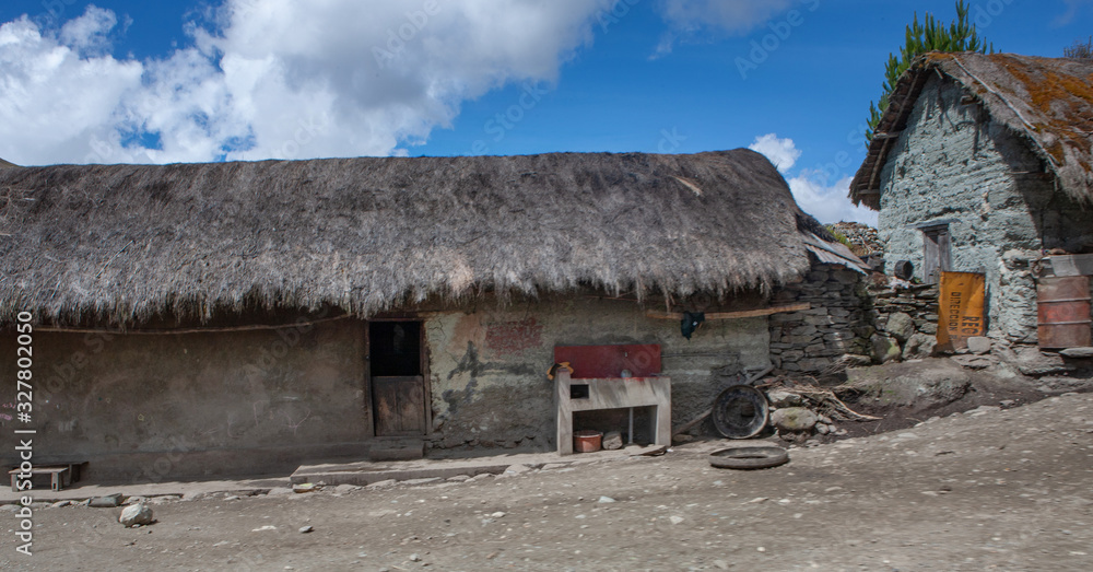 Farmhouse in smalle village Andes Peru Farmhouse in smalle village Andes Peru