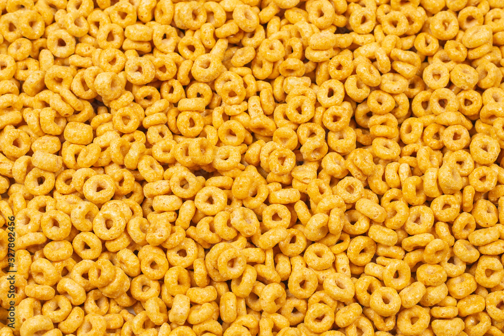 Corn-flakes background and texture. Top view. Corn-flakes background and texture. Top view.