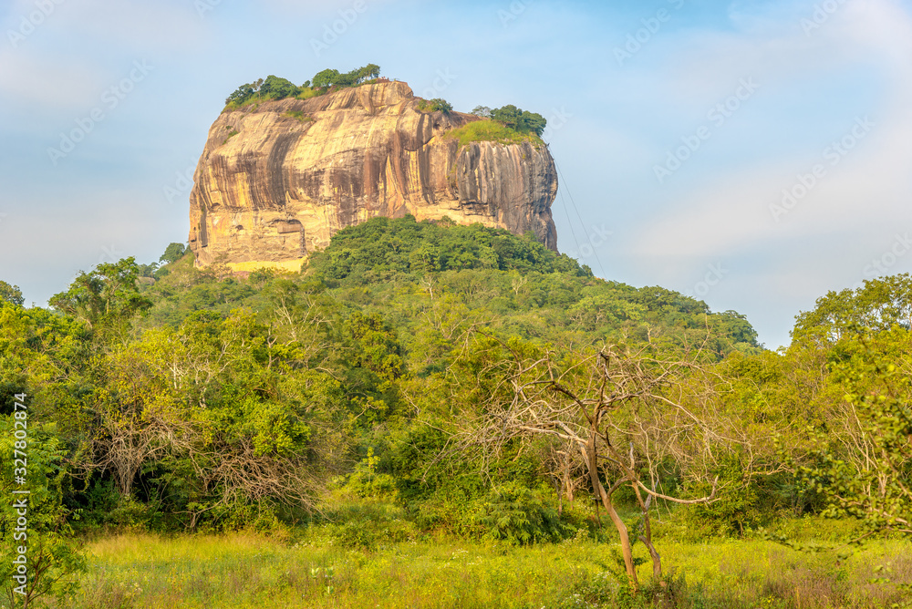 View at the Sigiriya rock from town - Sri Lanka