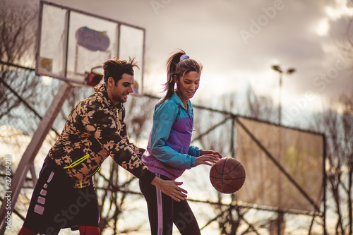 Couple who loves sport. photo