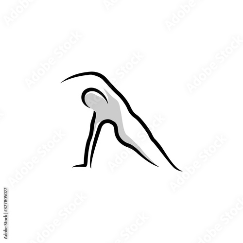 vector silhouette illustration for gymnastic activity. perfect for fitness and health design template. flat color styleWeb
