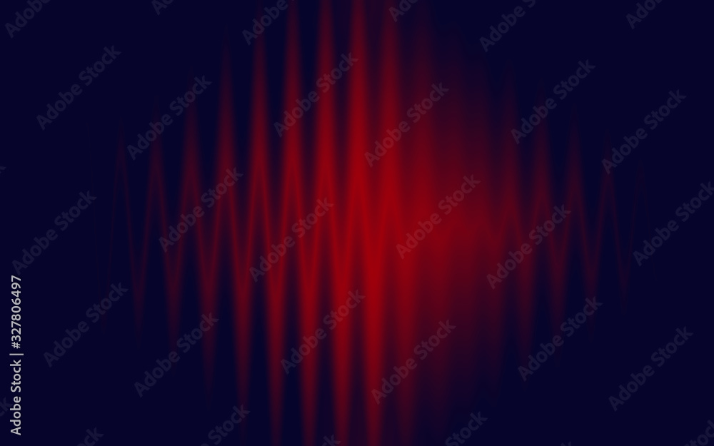 Abstract illustration of red fire waves on dark blue background. Brochure or flyer banner.