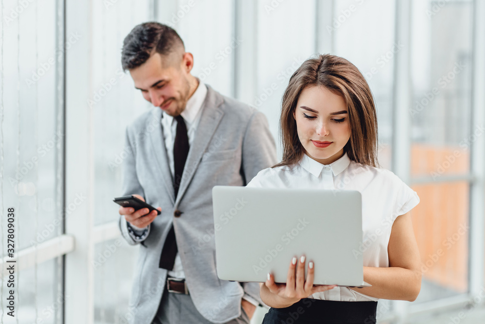 Teamwork concept. Business people enjoying work together, surfing online. Teamwork concept. Business people enjoying work together, surfing online.
